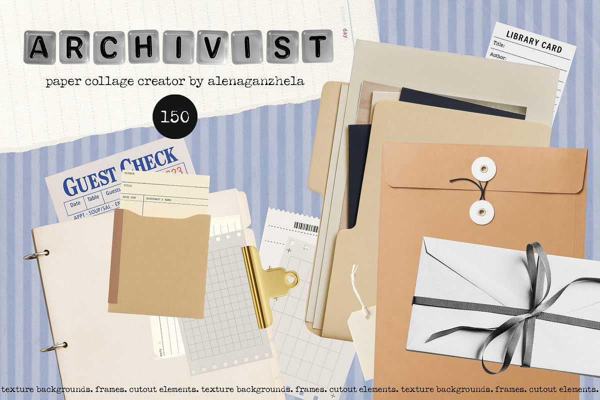 ARCHIVIST - trendy paper collage kit