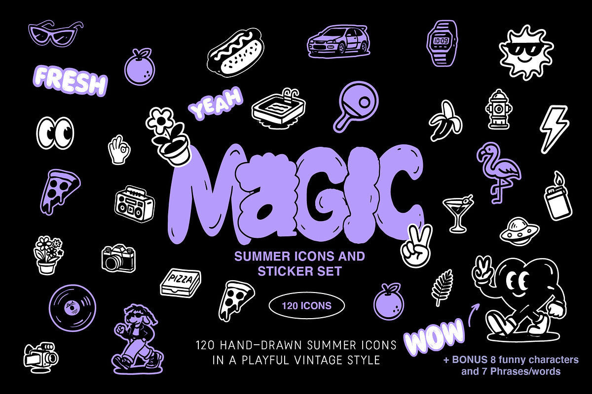 Summer Icons vector Illustrations
