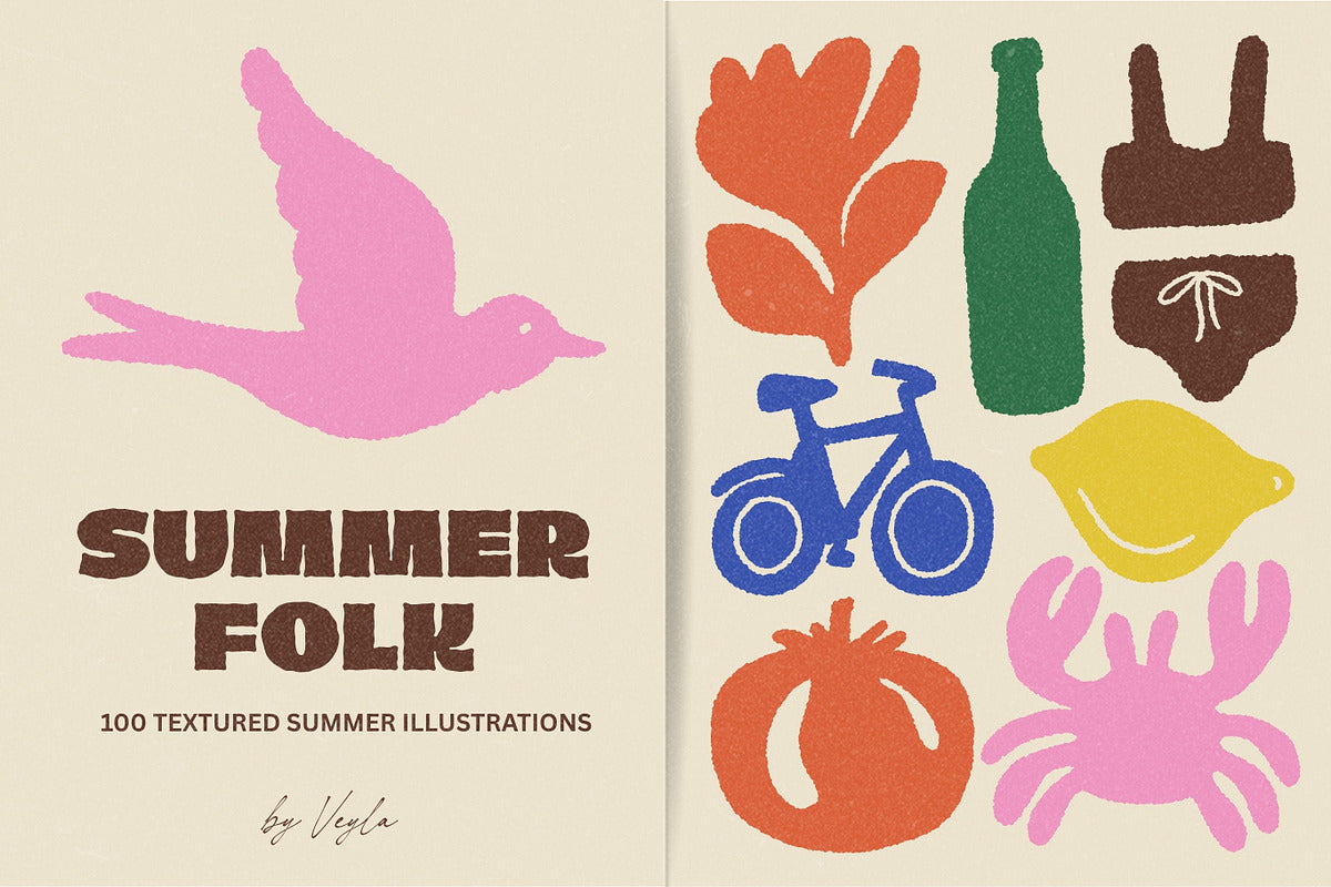 Summerfolk: 100 Summer Illustrations